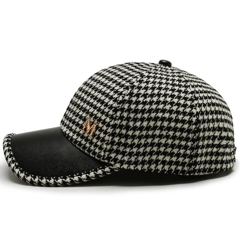 FS Luxury Brand Baseball Caps For Men Khaki Brown Plaid Trucker Hat British Houndstooth Women Designer Cap Casquette Homme 2025