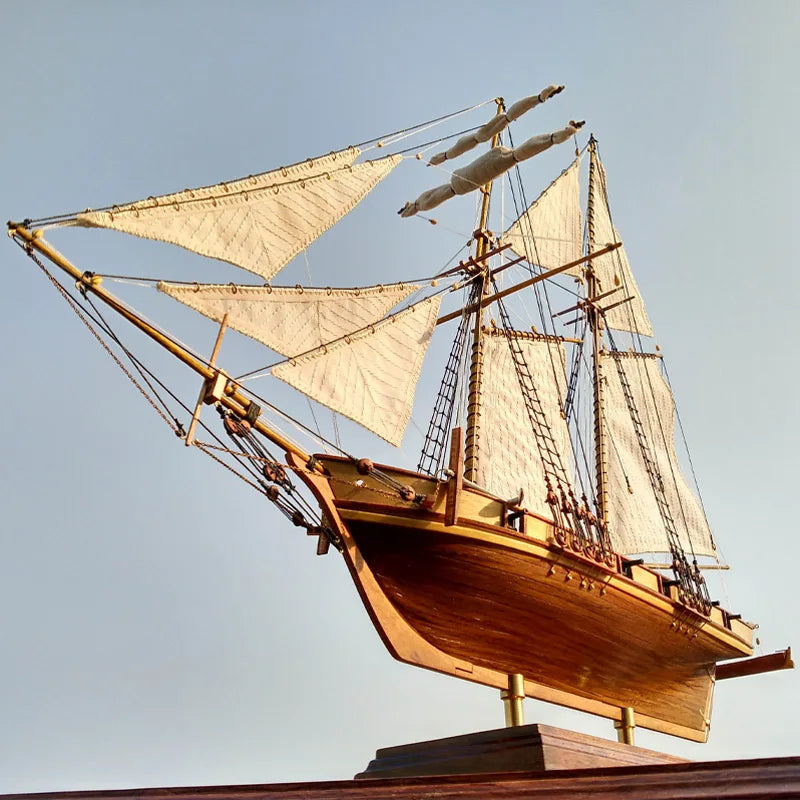 New Scale 1/96 Laser-cut Classics Antique Wooden sailboat Model kit: The HARVEY 1847 ship model kits Xmas gifts