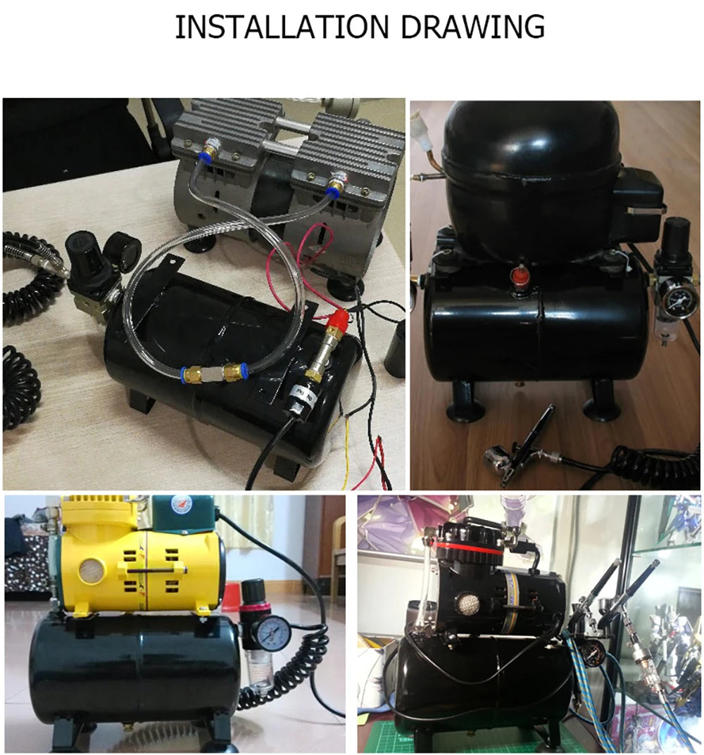 Air Storage Tank  4 Holes Air Tank AS18B AS186 Model Air Pump 3.5L Air Compressor Spray Pump Tattoo Spraying Air Compressor Tank