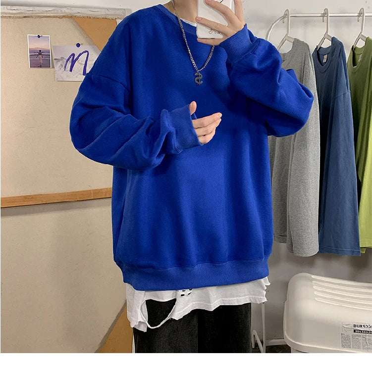 LAPPSTER Men Solid 7 Colors Harajuku Hoodies 2023 Mens Autumn Korean Fashions Oversized Sweatshirts Japanese Streetwear Clothes