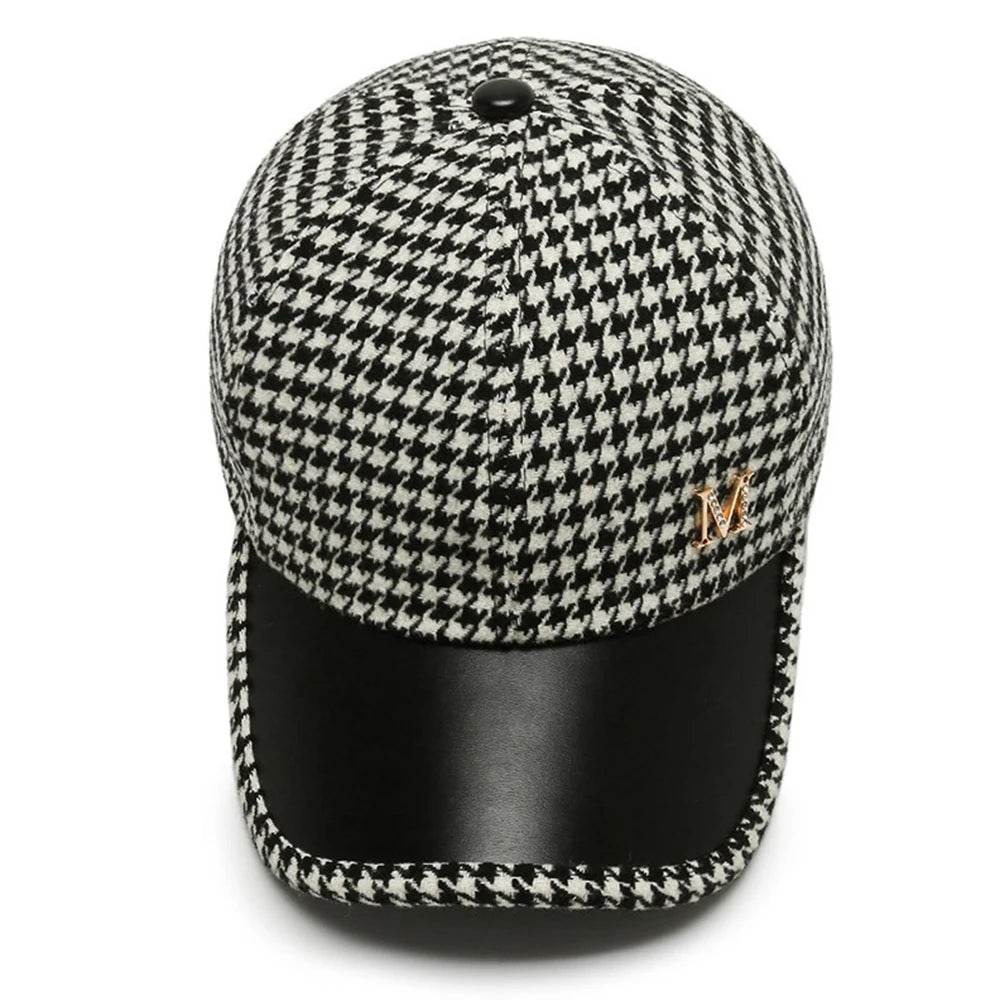 FS Luxury Brand Baseball Caps For Men Khaki Brown Plaid Trucker Hat British Houndstooth Women Designer Cap Casquette Homme 2025