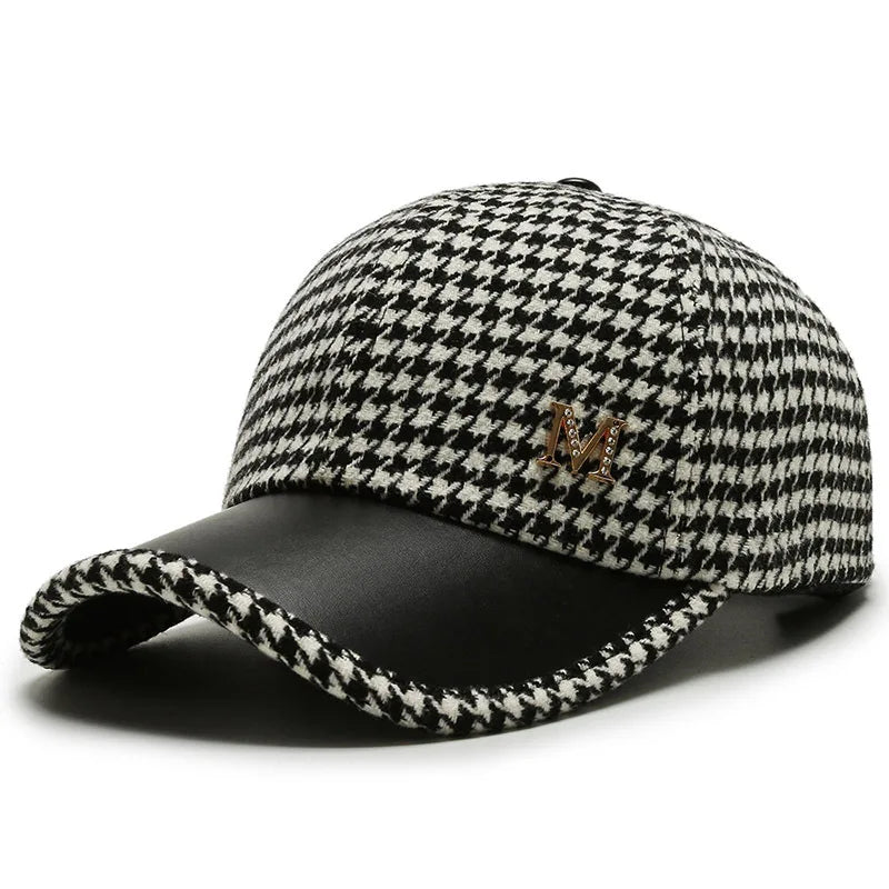 FS Luxury Brand Baseball Caps For Men Khaki Brown Plaid Trucker Hat British Houndstooth Women Designer Cap Casquette Homme 2025