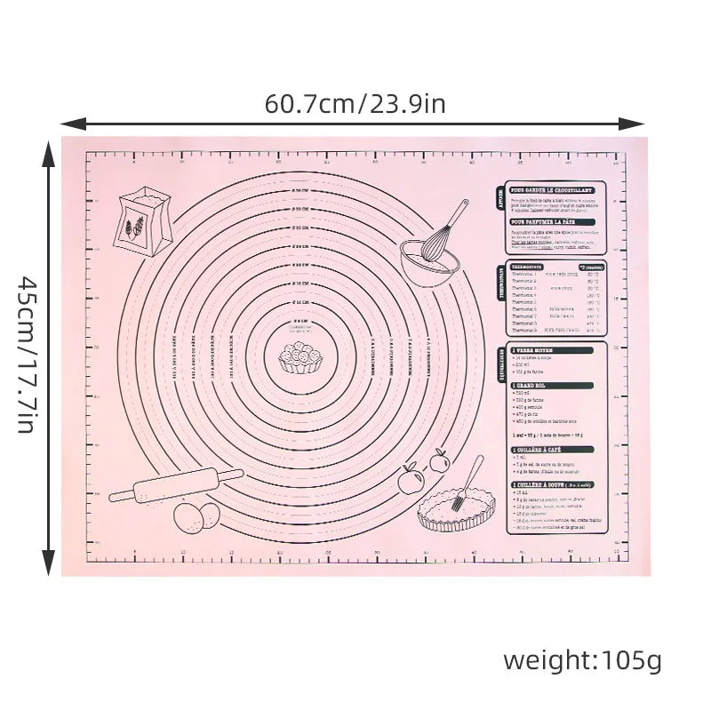 60x45cm Silicone Mat Non-stick Kneading Dough Mat Cake Pastry Baking Tools Kitchen Cooking Accessories Rolling Dough Pads Sheets