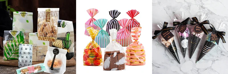 LBSISI Life,7x7+3cm,Candy Cookie Bags,For Nougat,Wedding,Self Adhesive Bag,ewelry Gift Poly Small Plastic Soap Package,100pcs