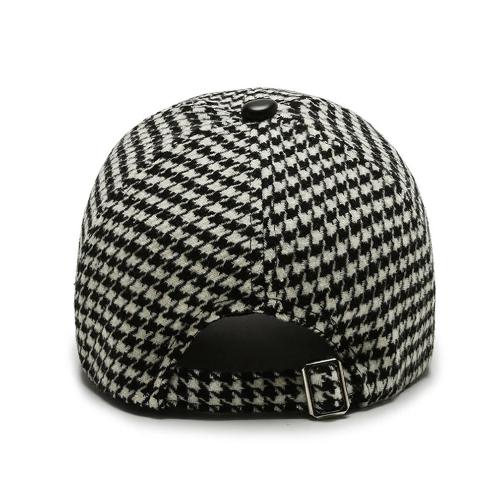 FS Luxury Brand Baseball Caps For Men Khaki Brown Plaid Trucker Hat British Houndstooth Women Designer Cap Casquette Homme 2025