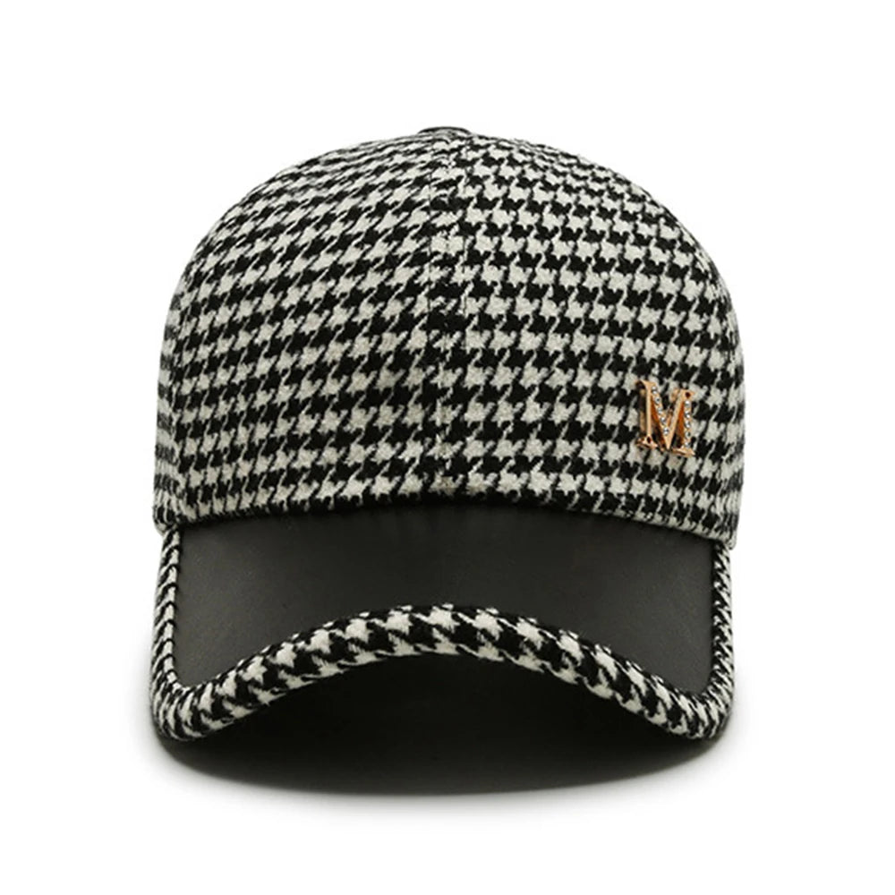 FS Luxury Brand Baseball Caps For Men Khaki Brown Plaid Trucker Hat British Houndstooth Women Designer Cap Casquette Homme 2025