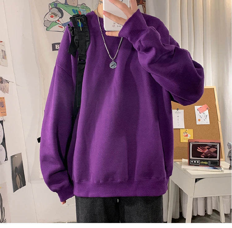 LAPPSTER Men Solid 7 Colors Harajuku Hoodies 2023 Mens Autumn Korean Fashions Oversized Sweatshirts Japanese Streetwear Clothes