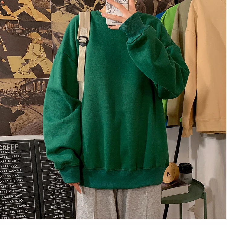 LAPPSTER Men Solid 7 Colors Harajuku Hoodies 2023 Mens Autumn Korean Fashions Oversized Sweatshirts Japanese Streetwear Clothes