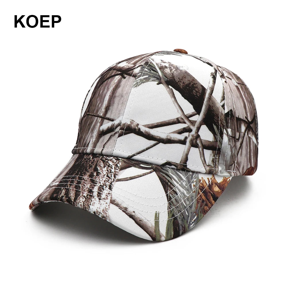 KOEP New Outdoor Jungle Fishing Baseball Hat Cap Man Camouflage Hunting Hat Casquette Bone Cotton Rucker Camo Snapback Dad Caps