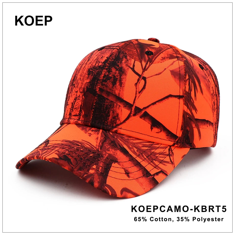 KOEP New Outdoor Jungle Fishing Baseball Hat Cap Man Camouflage Hunting Hat Casquette Bone Cotton Rucker Camo Snapback Dad Caps