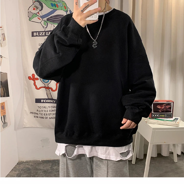 LAPPSTER Men Solid 7 Colors Harajuku Hoodies 2023 Mens Autumn Korean Fashions Oversized Sweatshirts Japanese Streetwear Clothes