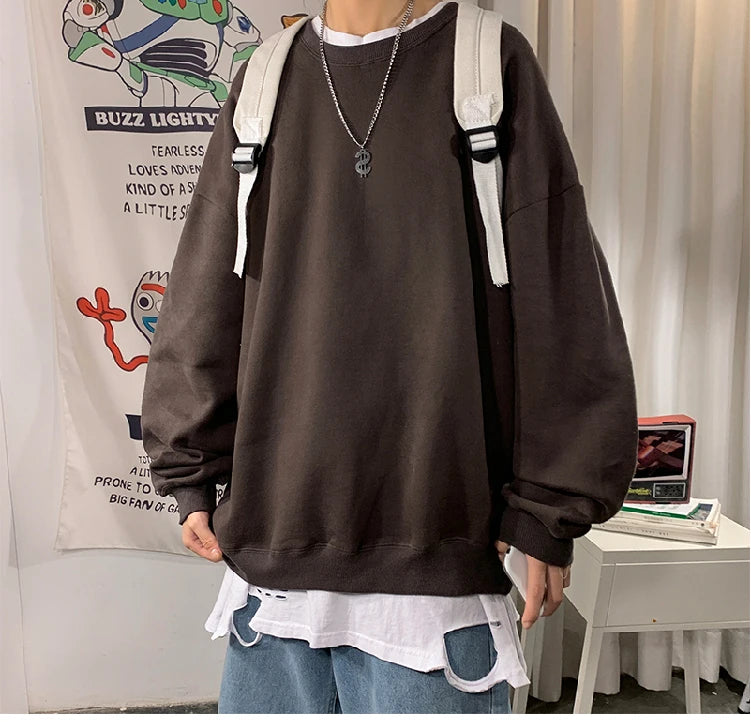 LAPPSTER Men Solid 7 Colors Harajuku Hoodies 2023 Mens Autumn Korean Fashions Oversized Sweatshirts Japanese Streetwear Clothes