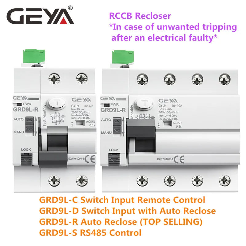 GEYA GYL9 RCCB Recloser Control Part Only for Customer to Make Replacement