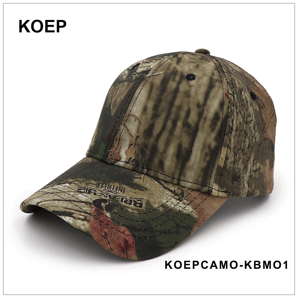 KOEP New Outdoor Jungle Fishing Baseball Hat Cap Man Camouflage Hunting Hat Casquette Bone Cotton Rucker Camo Snapback Dad Caps