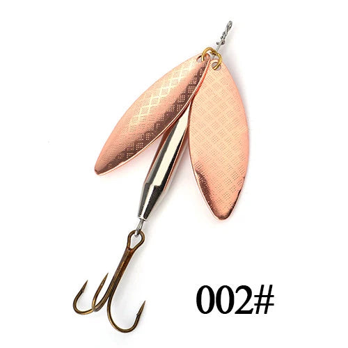 FTK 1PC Double Spinner  Long Cast Coloful Bait Fishing Lures Pesca Spinner Sequin Paillette carp