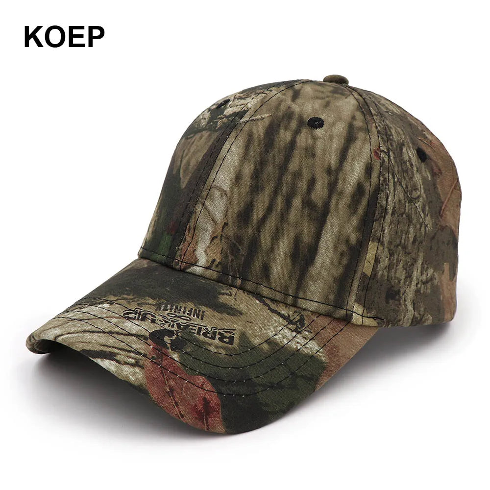 KOEP New Outdoor Jungle Fishing Baseball Hat Cap Man Camouflage Hunting Hat Casquette Bone Cotton Rucker Camo Snapback Dad Caps