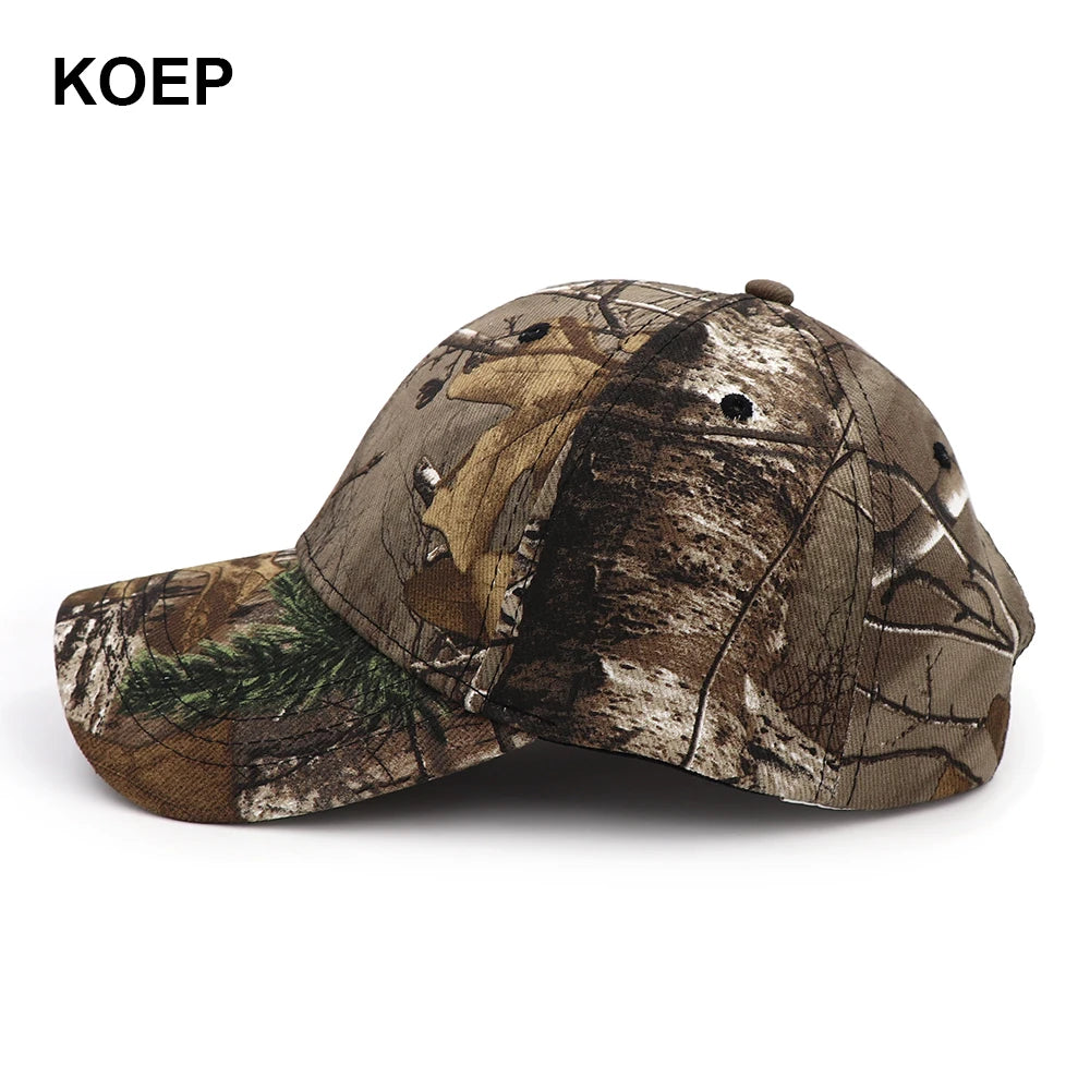 KOEP New Outdoor Jungle Fishing Baseball Hat Cap Man Camouflage Hunting Hat Casquette Bone Cotton Rucker Camo Snapback Dad Caps