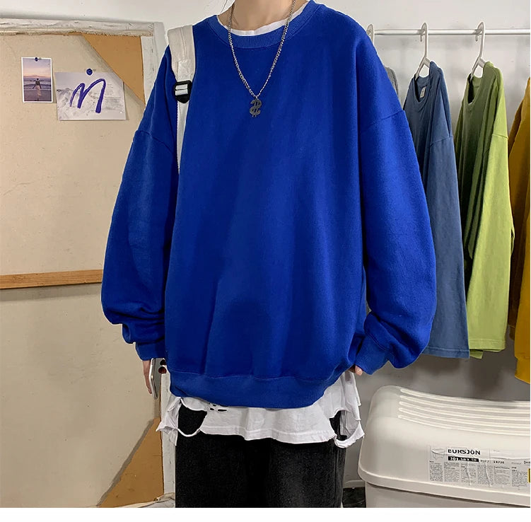 LAPPSTER Men Solid 7 Colors Harajuku Hoodies 2023 Mens Autumn Korean Fashions Oversized Sweatshirts Japanese Streetwear Clothes