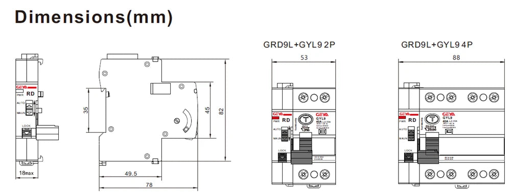 GEYA GYL9 RCCB Recloser Control Part Only for Customer to Make Replacement