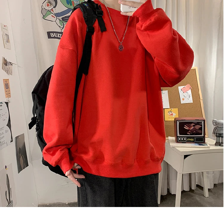 LAPPSTER Men Solid 7 Colors Harajuku Hoodies 2023 Mens Autumn Korean Fashions Oversized Sweatshirts Japanese Streetwear Clothes