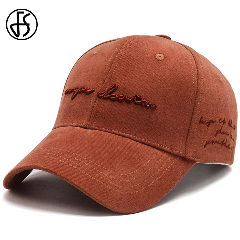 FS Luxury Brand Orange Baseball Caps For Men Winter Women Cap 3D Letter Trucker Hats Outdoor Sports Golf Hat Casquette Homme