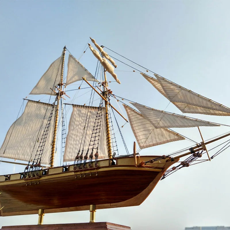 New Scale 1/96 Laser-cut Classics Antique Wooden sailboat Model kit: The HARVEY 1847 ship model kits Xmas gifts