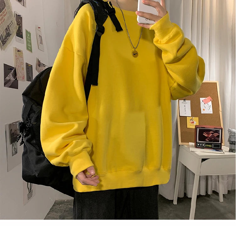 LAPPSTER Men Solid 7 Colors Harajuku Hoodies 2023 Mens Autumn Korean Fashions Oversized Sweatshirts Japanese Streetwear Clothes