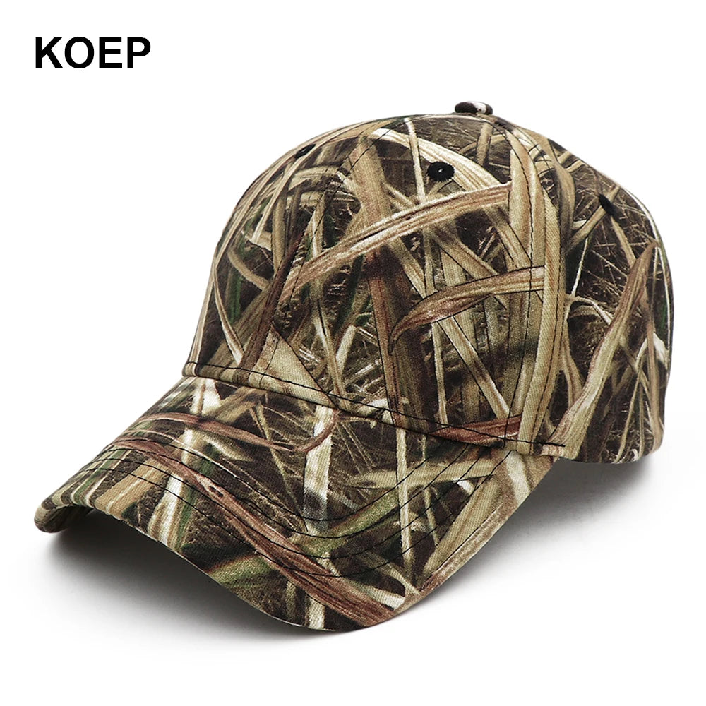 KOEP New Outdoor Jungle Fishing Baseball Hat Cap Man Camouflage Hunting Hat Casquette Bone Cotton Rucker Camo Snapback Dad Caps