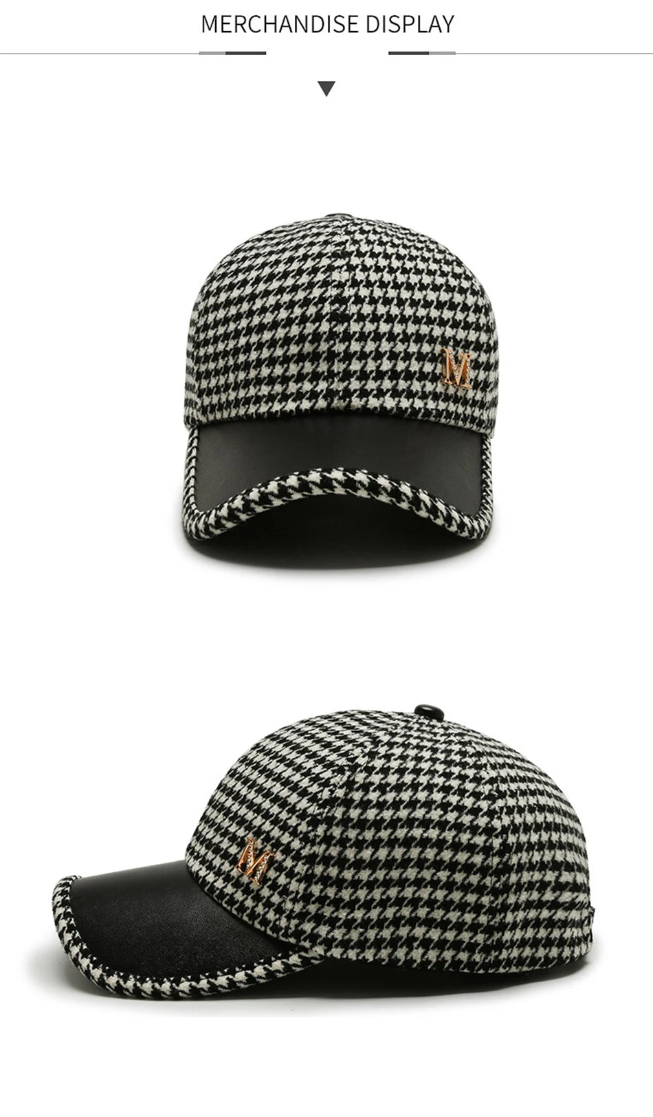 FS Luxury Brand Baseball Caps For Men Khaki Brown Plaid Trucker Hat British Houndstooth Women Designer Cap Casquette Homme 2025