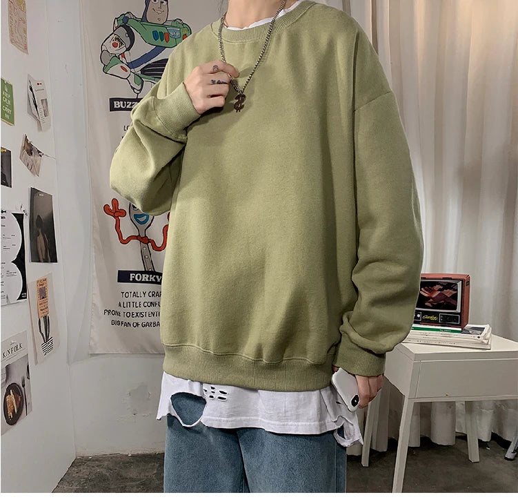 LAPPSTER Men Solid 7 Colors Harajuku Hoodies 2023 Mens Autumn Korean Fashions Oversized Sweatshirts Japanese Streetwear Clothes