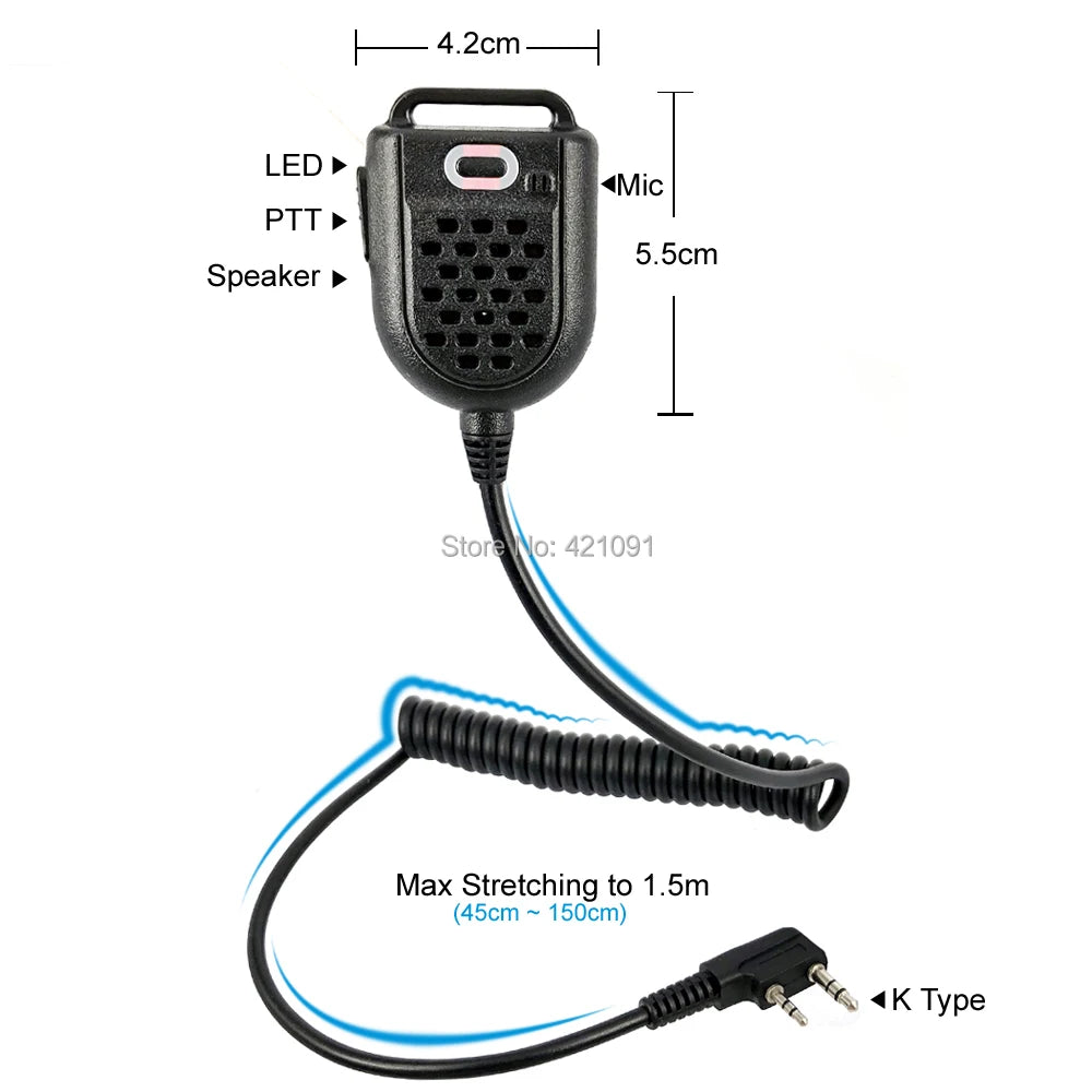 Mini PTT Shoulder Speaker Mic Microphone For KENWOOD TK-3107 BAOFENG UV-5R 10R 13 16 17 18 21 Pro BF-888s T20 F22 Walkie Talkie