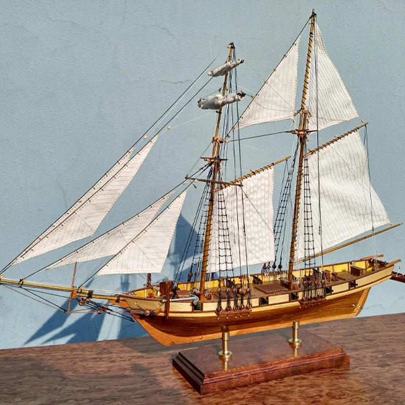 New Scale 1/96 Laser-cut Classics Antique Wooden sailboat Model kit: The HARVEY 1847 ship model kits Xmas gifts