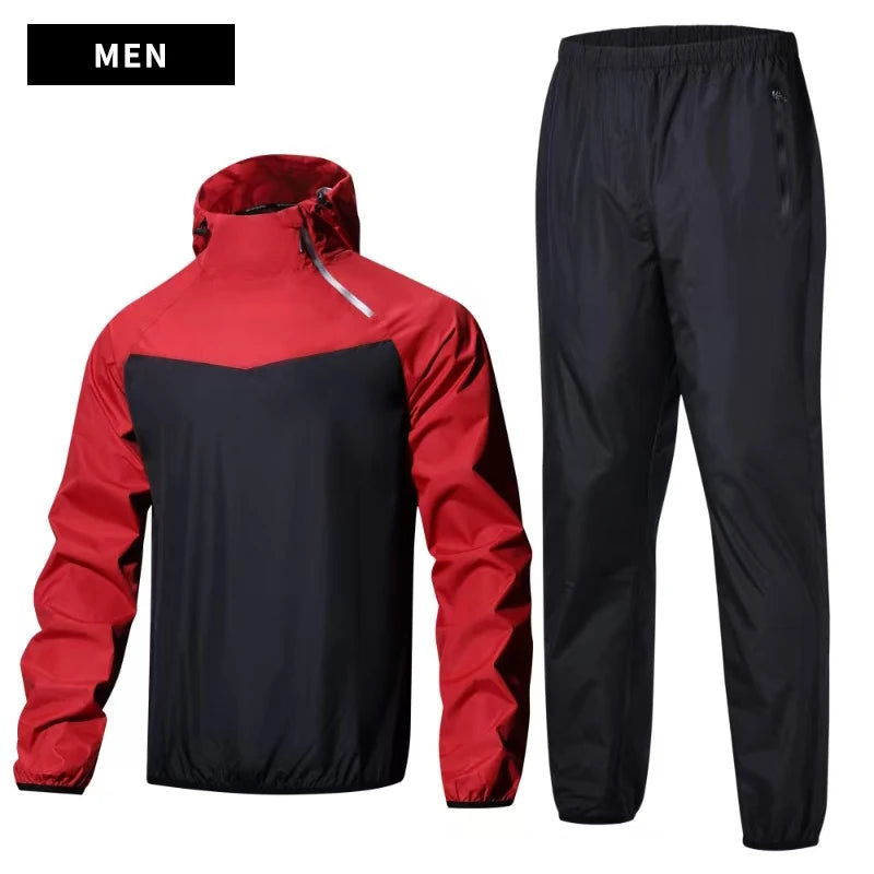 Sauna Suit Unisex Gym Clothing Set Men Full Body Sweating Sportswear Women Boxing Training Running Fitness Weight Loss Tracksuit