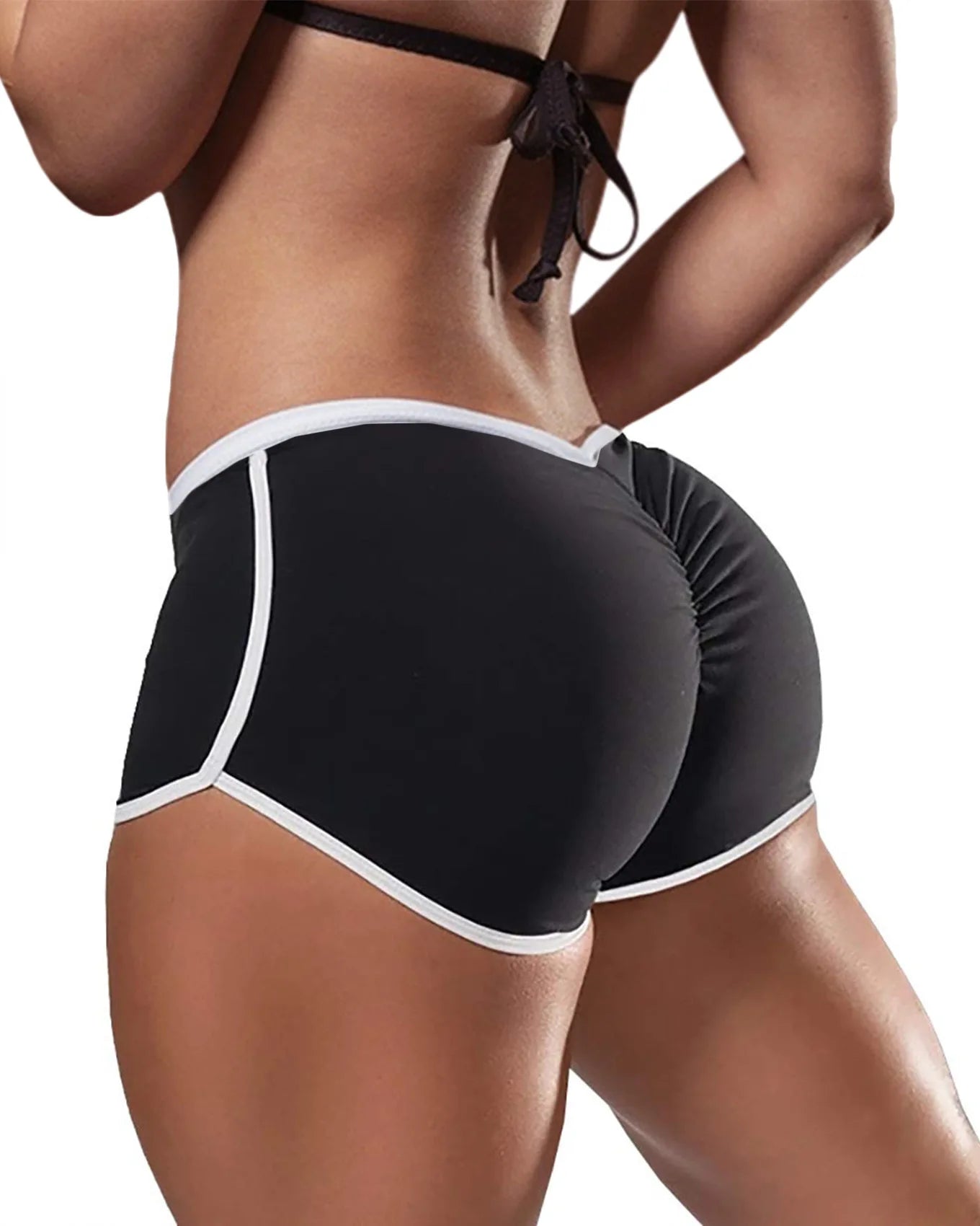 Low Waist Sport Shorts For Women Summer Elasticated Fold Design Shorts Sexy Ladies Training Gym Shorts Mini Skinny Fitness Short