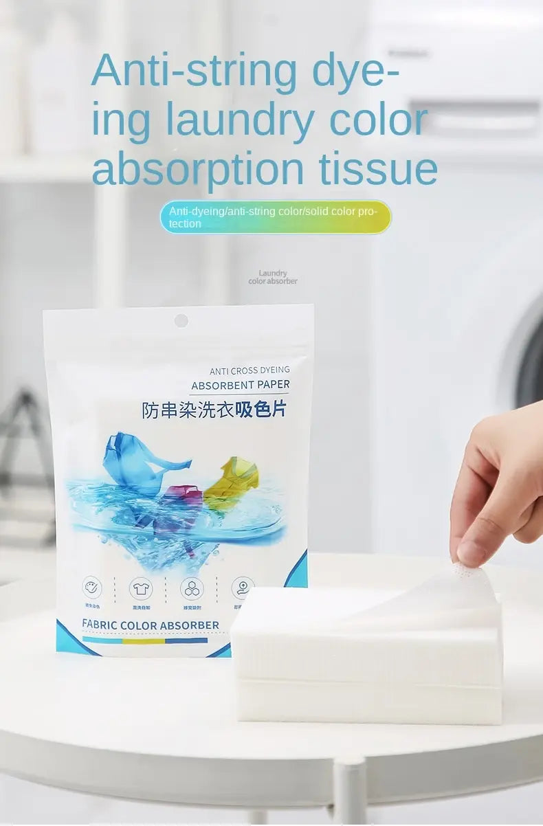 50 PCS/Bag Laundry Tablets Laundry Paper Anti-Staining Clothes Sheets Anti-String Mixing Color Absorption Washing Accessories