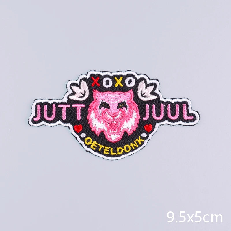 Pink Series Netherland Oeteldonk Emblem Embroidery Patches For Clothing Carnival New Style Oeteldonk Embroidery Patch On Clothes