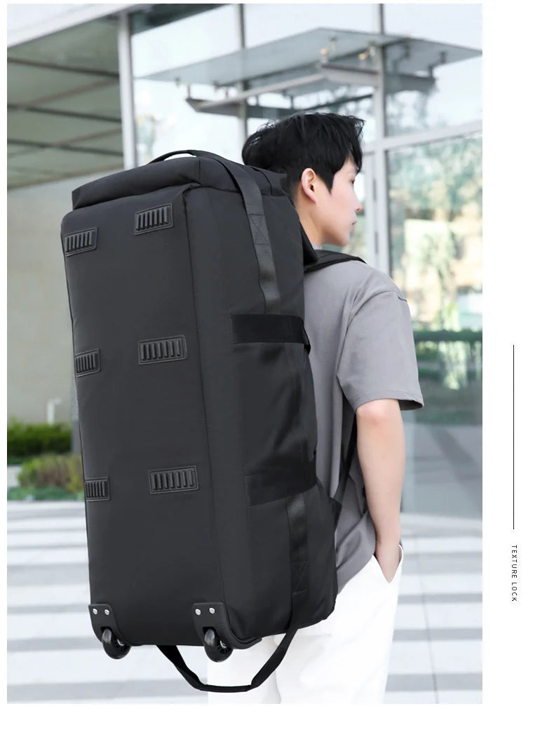 Foldable Traveling Wheeled Bags Unisex Universal Travel Bag with Wheel Large Capacity Luggage Storage Handbag Waterproof XM135