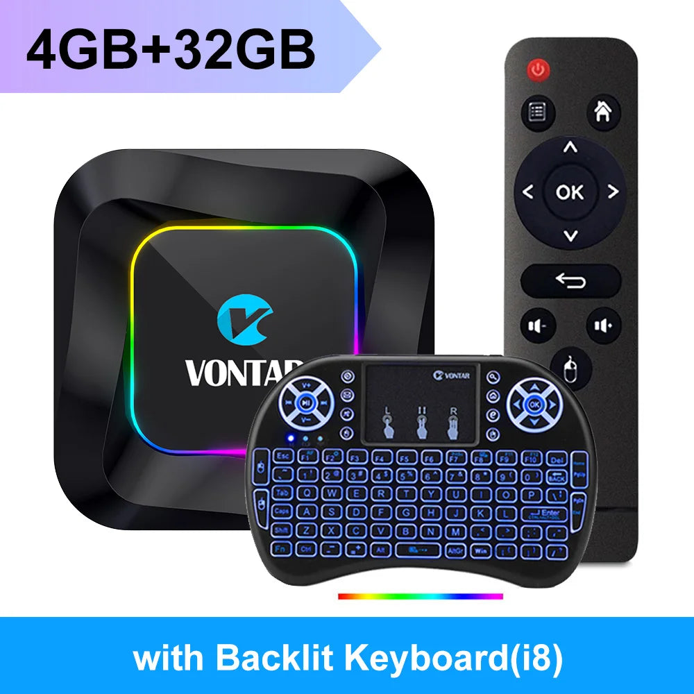 VONTAR R3 RGB Light Android 13 TV Box RK3528 Set Top Box 4K Media Player Android 13.0 TVBOX QuadCore 8K Video HDR10+ BT5.0 Wifi6