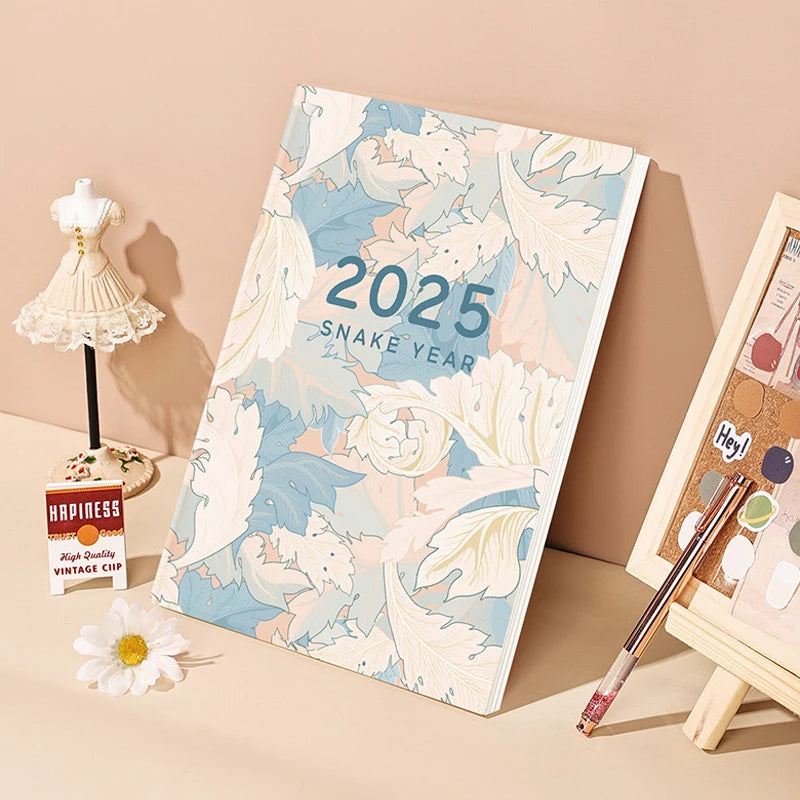 2025 Calendar Planner Notebook 365 Days Effeciency Notepad Weekly Goal Habit Tracker Kawaii Agenda Diary Schedules Organizers