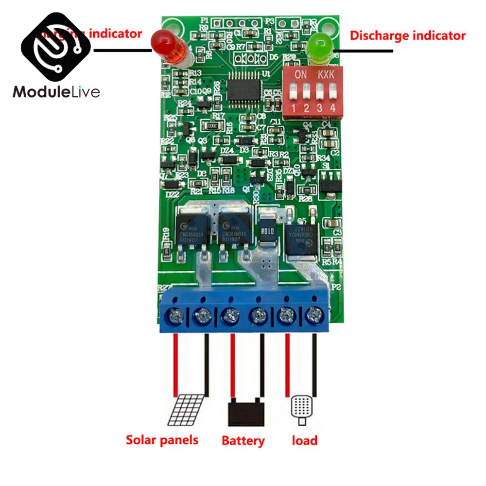 3.7V 7.4V 11.1V Lithium Battery Solar Lawn Light Circuit Board Solar Light Controller Control Board 3A