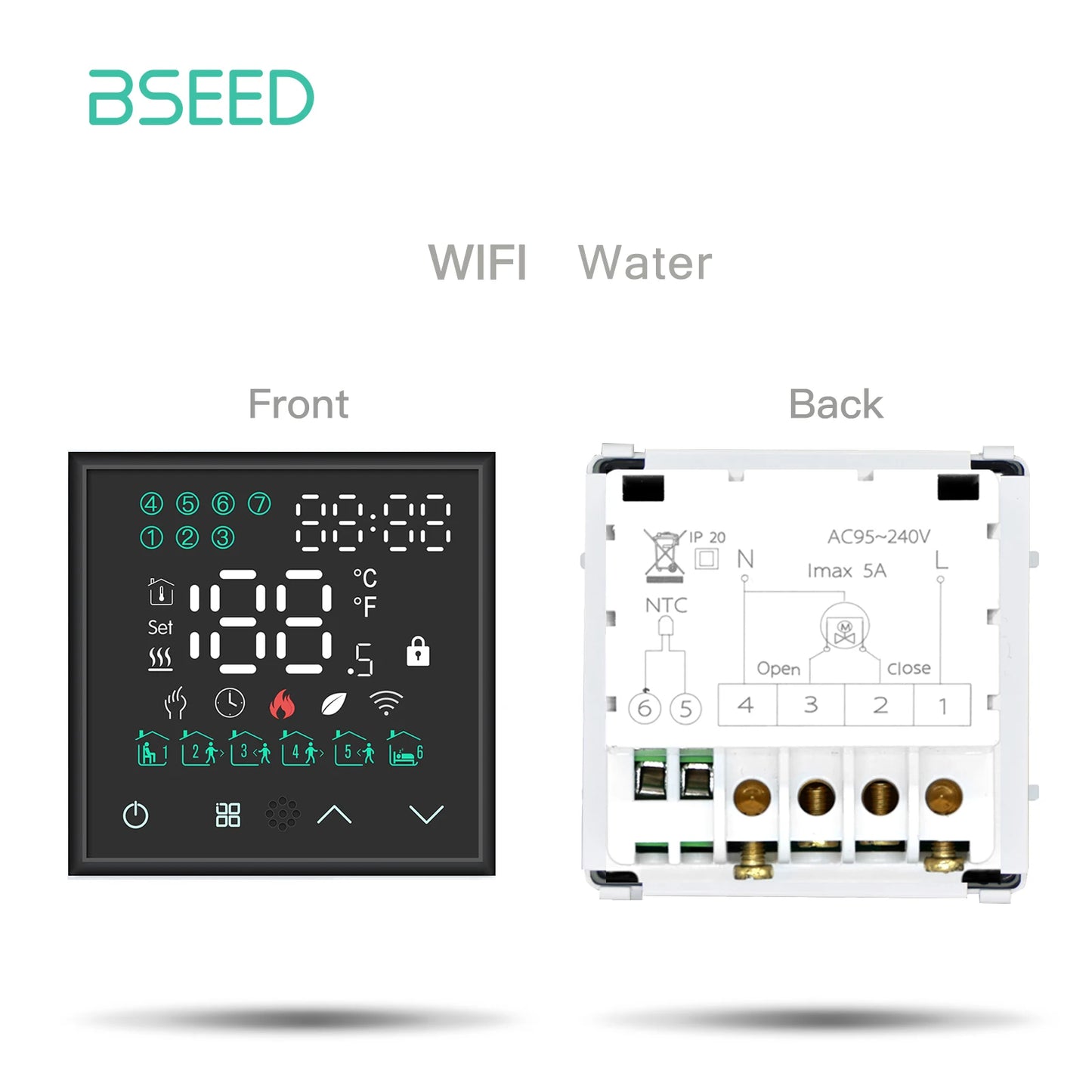 Bseed EU Standard The Base Of Wifi Touch Switch Function 1/2/3Gang  AC110~240V APP Control Wall Light Switch Without Glass Panel