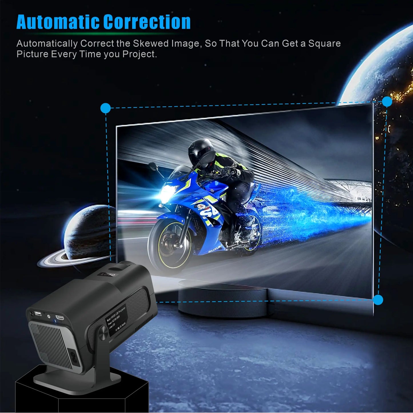 HY320Mini Projector Salange Portable 4K 8K Video Support Native 720P Cinema Outdoor Android 11 Beam Projetor Upgraded Version