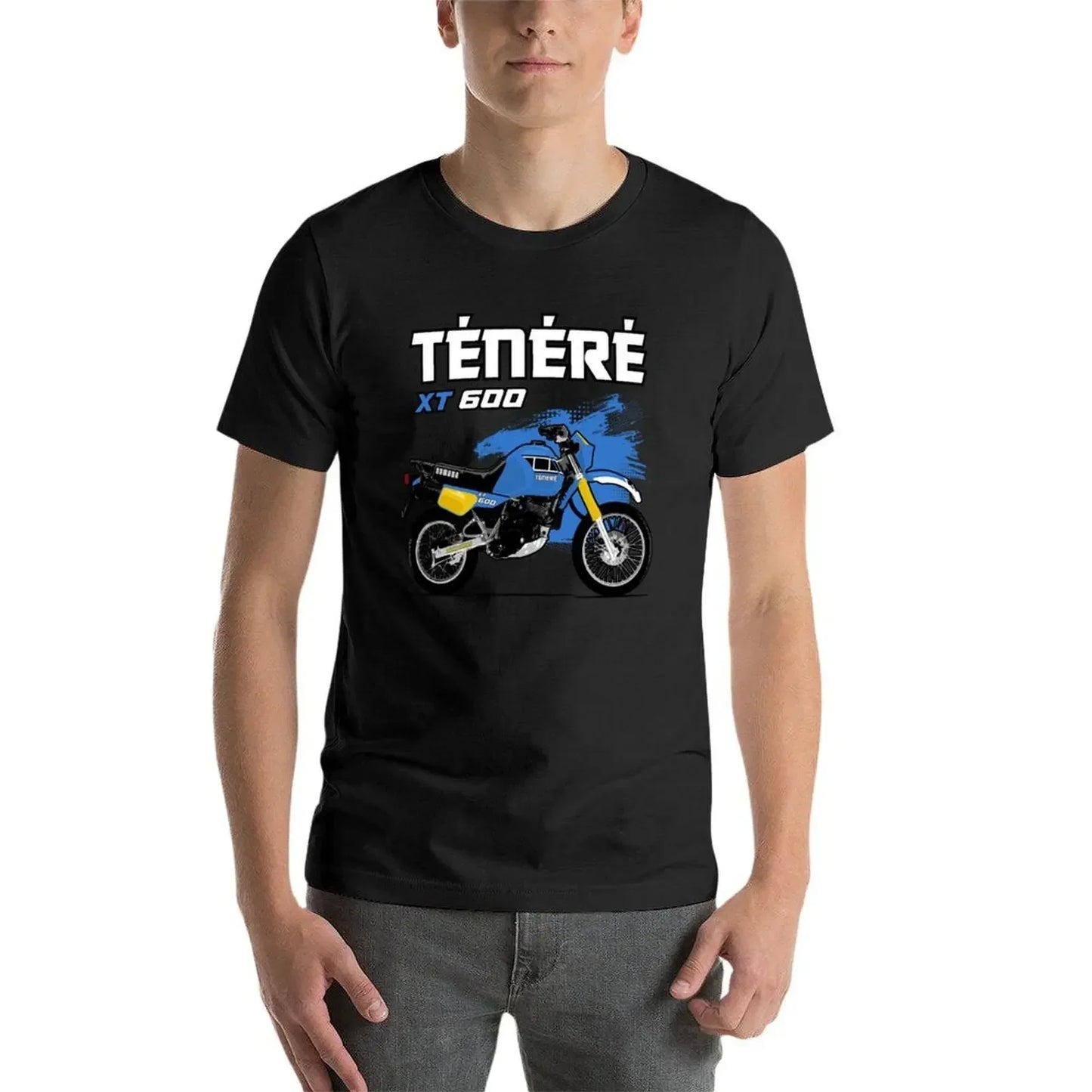 T-shirt Tenere Countfemale pour hommes, haut élégant, vêtements décontractés, grande taille, été