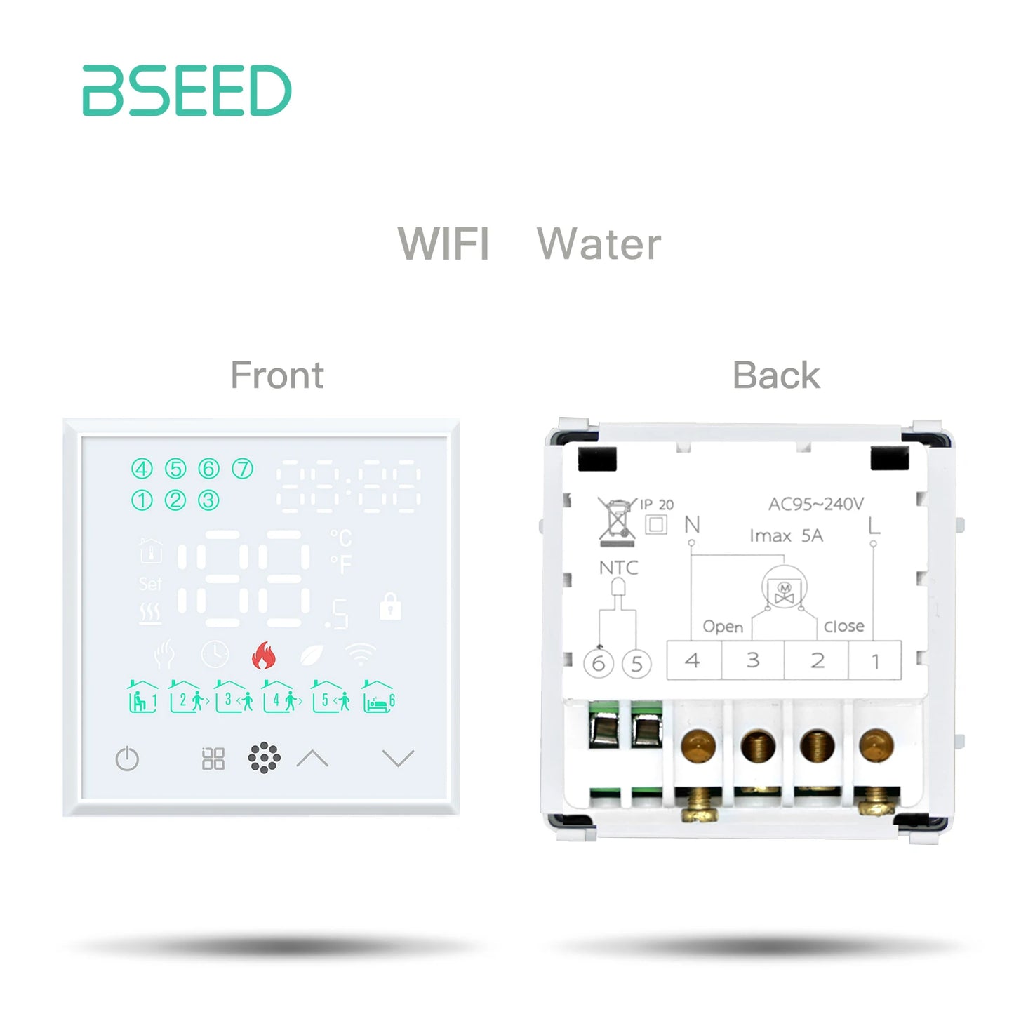 Bseed EU Standard The Base Of Wifi Touch Switch Function 1/2/3Gang  AC110~240V APP Control Wall Light Switch Without Glass Panel