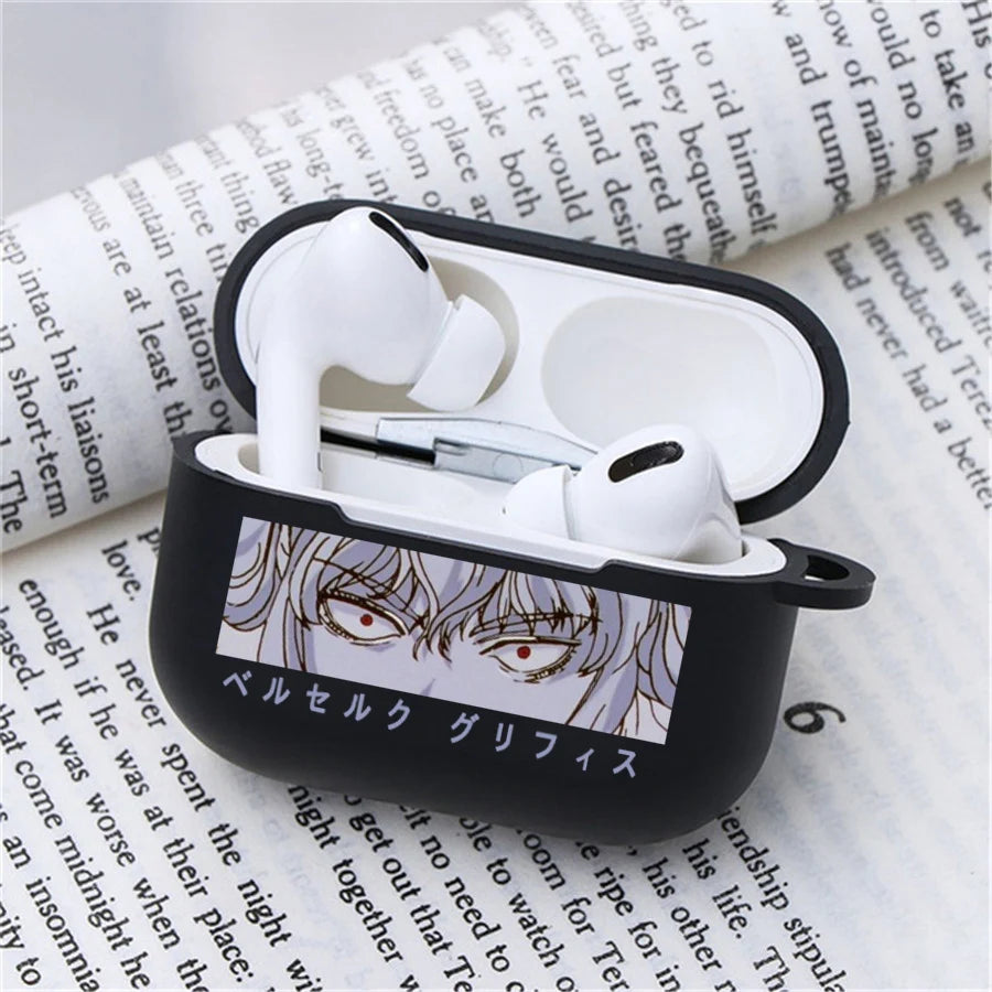 Anime Berserk Earphone Case for Apple Airpods 1 2 3 Pro 2 Guts Griffith Protective Berserk Airpods Case