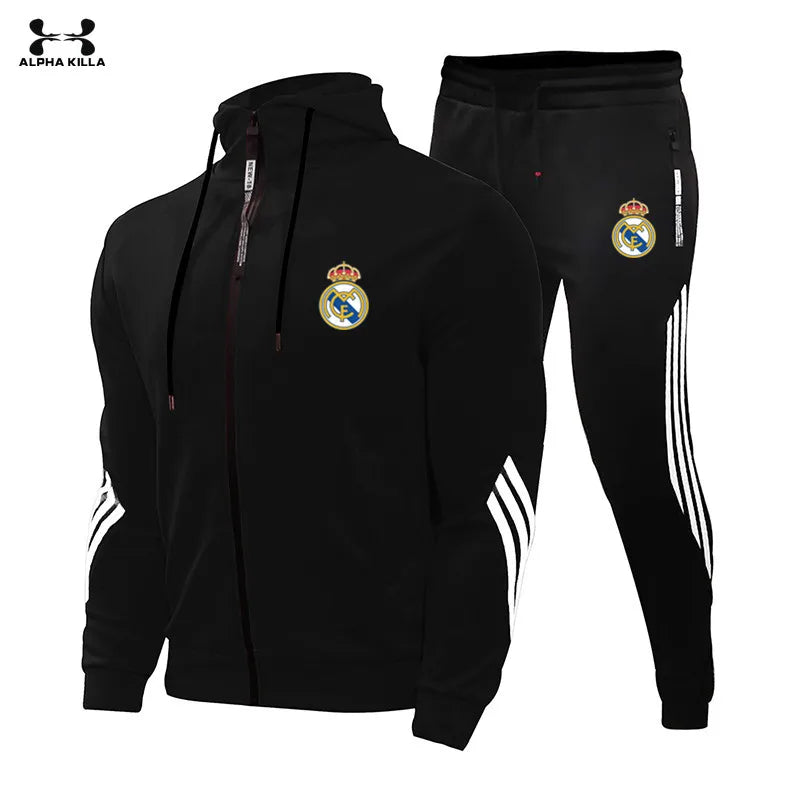 2025  New  Atmosphere Spring And  Autumn  Men's  Sports Suit Sportswear 2 Men's Sweatshirt + Pants Men's  Street Wear  Suit Coat