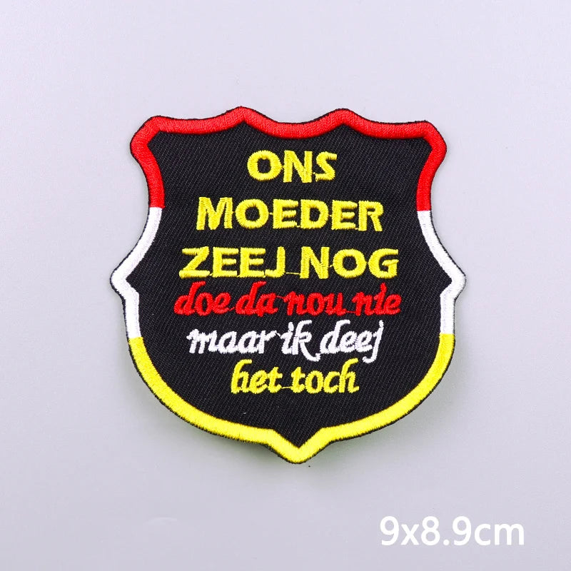 Pink Series Netherland Oeteldonk Emblem Embroidery Patches For Clothing Carnival New Style Oeteldonk Embroidery Patch On Clothes