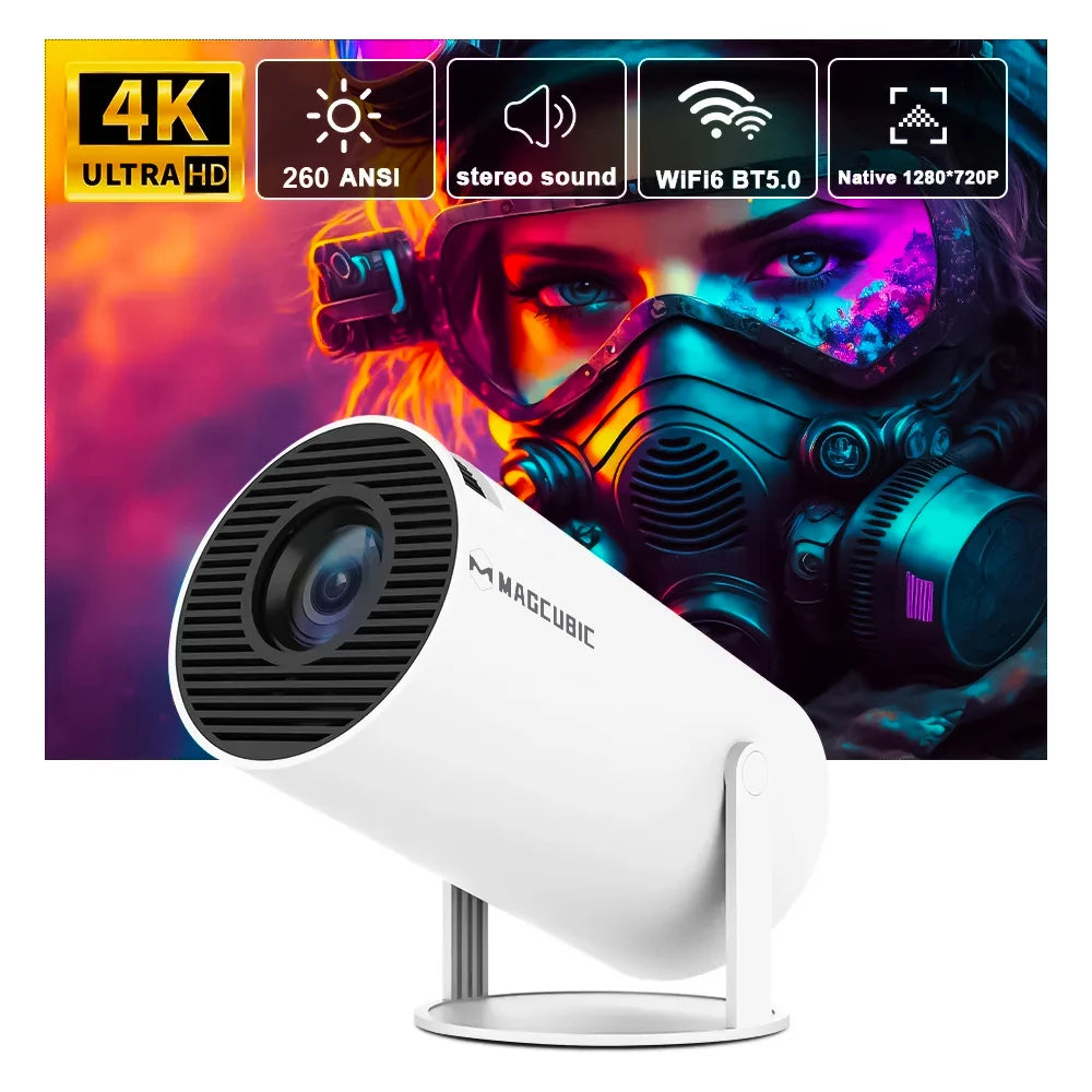 Magcubic Projector 4K Android 11 HY300 Pro Dual Wifi6 260ANSI Allwinner H713 BT5.0 1280*720P Cinema Outdoor portable Projetor