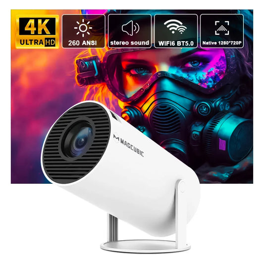 Magcubic Projector 4K Android 11 HY300 Pro Dual Wifi6 260ANSI Allwinner H713 BT5.0 1280*720P Cinema Outdoor portable Projetor