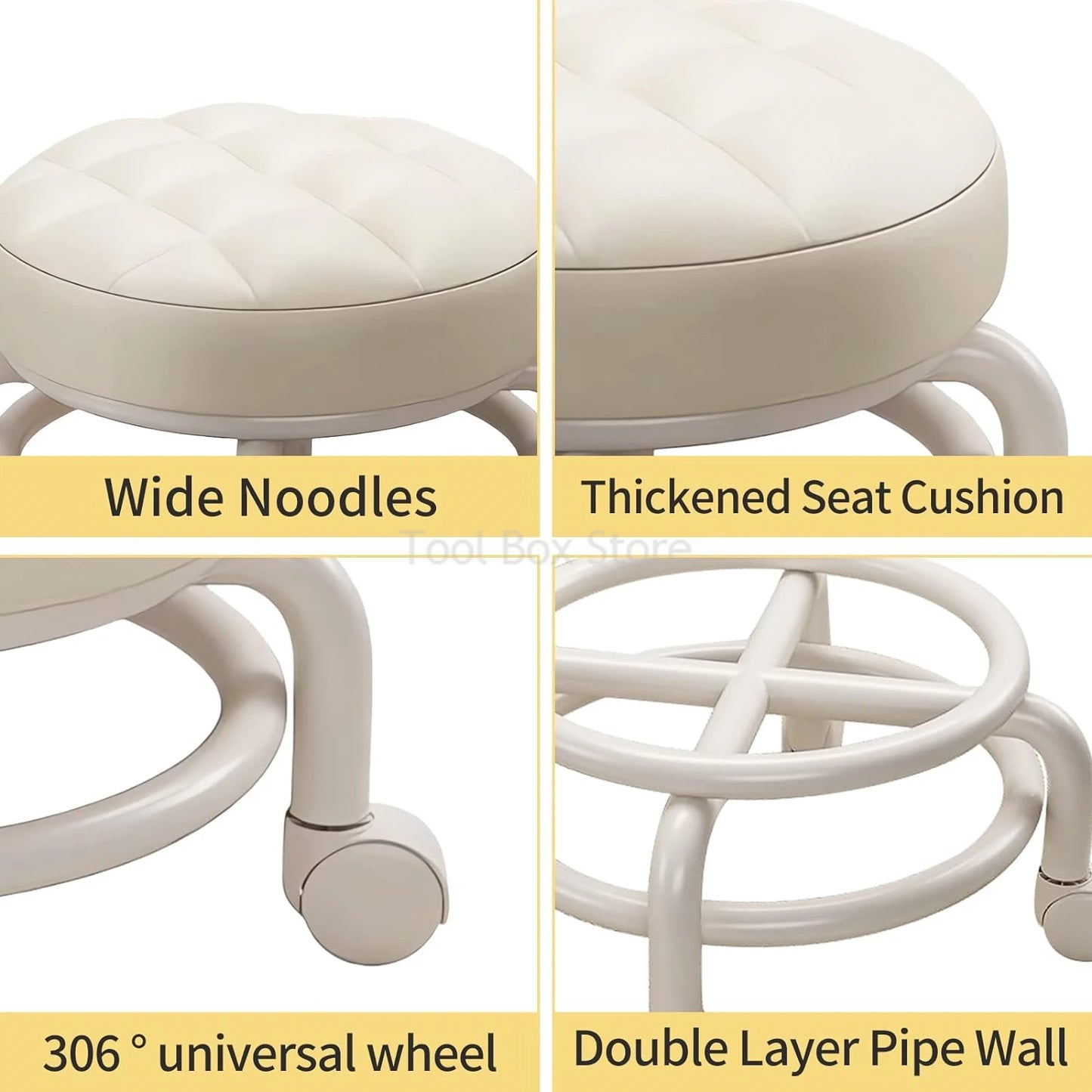 Household Pulley Low Stool Small Footstool Children Round Stool Chair Living Room Mini Sofa Stool with wheels Home Furniture